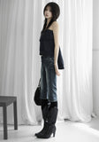 Crush Line Denim Pants