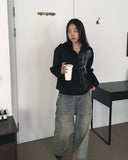 Biggie Hip Line Diagonal Track Denim Pants