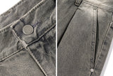 Dust Washing Wide Denim Pants