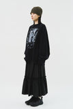 (W) Chard Shirring Long Skirt