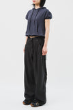 (W) Dub Shirring Wide Pants