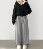 High Quality Full Mink Boa Fur Lining Thick Two-Way Crop Hood Zip-Up