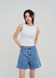 [U-DENIM] Summer A-line Half Denim Pants