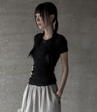 Shirring long tube top