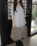 Shutin Big Dot Off-Shoulder Short Sleeve T-Shirt