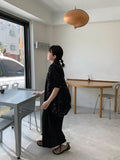 Dakono Collar Pocket Button Long One Piece