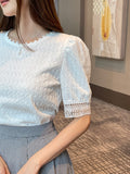 Charlene Jacquard Puff T-Blouse