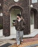 Chase Wolf Fur Hooded Zip-Up