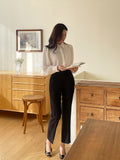 Easy Fit Banding Straight Slacks Pants