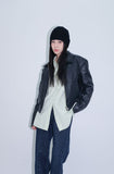 two way papaer leather jumper