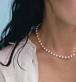 H edition BR(W) Ball MIX Pearl & Carnelian Beads Necklace