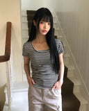 Peple Stripe Short Sleeve T-shirt