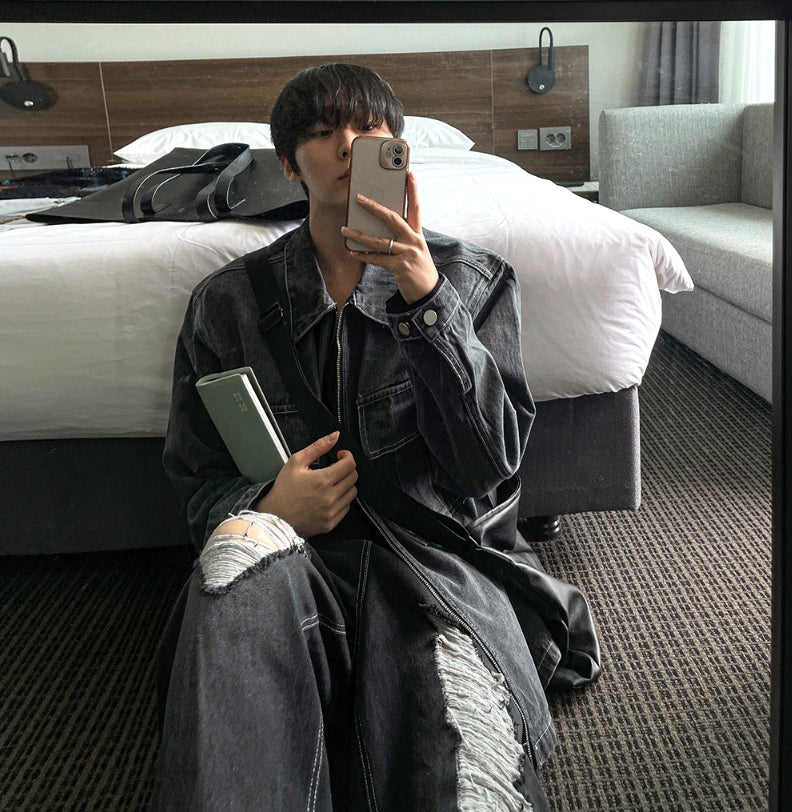 【COSYHARU】Damage Denim PT COSYHARU (コシハル) - ダメージデニムパンツ / Damage Denim PT