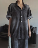 Blitz Cool Denim Short-Sleeved Shirt