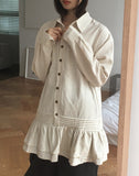 Namo Frill Layered Stripe Shirt One Piece