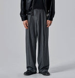 Stripe Pintuck Wide Slacks