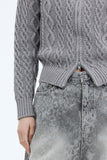 Nyudio Cable Zip-up Sweater