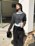 DAMAGE CROP KNIT