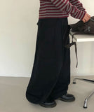 Bemolt Cotton Banding Cargo Balloon Wide Pants