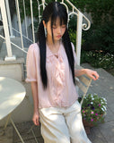 Morein Frill Short Sleeve Blouse
