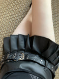 neffen belt leather skirt