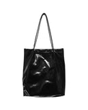 Glossy pocket shoulder bag