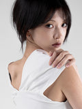 Wrinkle Cross Up Off Shoulder T