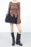 Shurene Collar Slit Knit