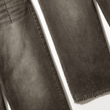 Gray Tin Damage Denim Pants