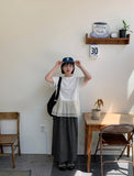 [BAONHAUS] Genbo Frill Tiered Short Sleeve Tee