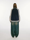 Sweat Color Matching Varsity Jacket