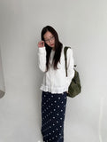 Lancer Round Collar Frill Blouse