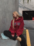 New York Embroidered Overfit Hoodie