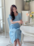 Muria Tweed Notch Shirring Flare One Piece