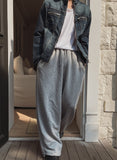 Fire embroidery string training pants