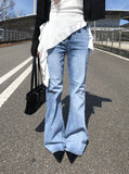 Botu Slim Washing Denim Bootcut Pants