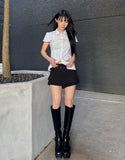 Overlay Flap Skirt Pants