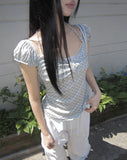 Swen Check Halter Blouse