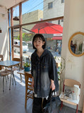 [unisex] Ryuhu Vintage Denim Hood Short Sleeve Shirt