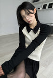 Two-Shade Raglan Knit