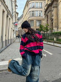 Font Stripe Cable Knit