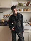 Fracture Western Brushed Denim Shirt