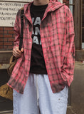 Venish dirty hood check shirt