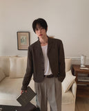 Lens Button Crop Blazer