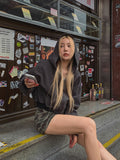 Ekin semi-crop walk hooded jacket
