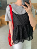 Toku See-through Dot Layered Bustier Sleeveless