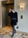 Gnut Frill Velvet Jacket Skirt Set