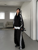 Tudi diagonal track nylon training pants