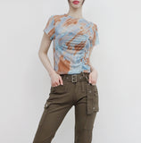 Pressa Mesh See-Through Slit T-Shirt