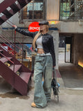 Denti Damage Brush Denim Pants